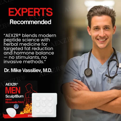 AEXZR® Men SculptBurn Herbal Microneedle Patch
