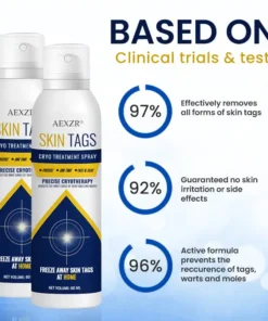 AEXZR® Skin Tag Cryo Treatment Spray Precision Cryo-Tech Freezes Away Skin Tags Warts in Seconds No Blades, No Pain.